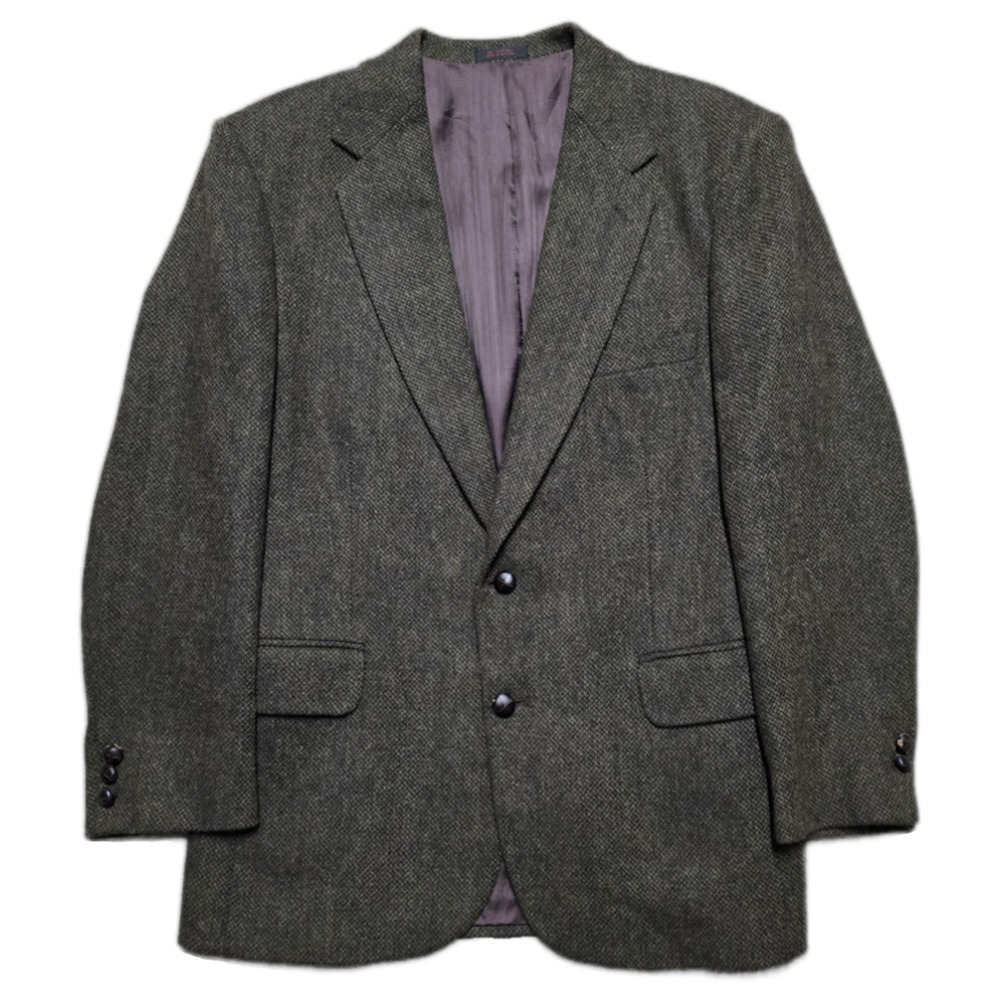 VTG Austin Leeds Collection Blazer Men's Brown Sz 42 R Harris Tweed Classic